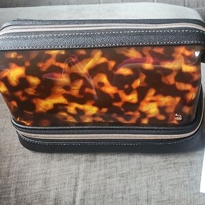 Stephanie Johnson Tortoiseshell and Black Makeup Bag